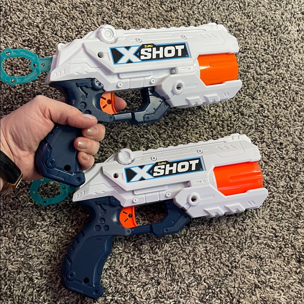 Bundle of 2 X-Shot Turbo Blaster - Foam Dart shooters toys (darts not inc)